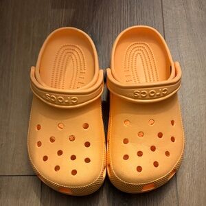 CROCS Orange Classic Clog with Heel Strap